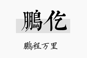 鹏仡名字的寓意及含义