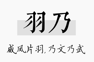 羽乃名字的寓意及含义