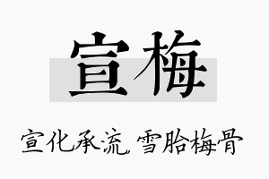 宣梅名字的寓意及含义