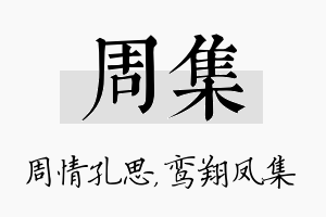 周集名字的寓意及含义