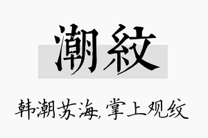 潮纹名字的寓意及含义