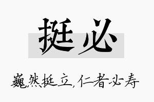 挺必名字的寓意及含义