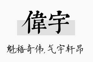 伟宇名字的寓意及含义