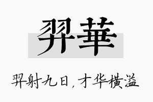 羿华名字的寓意及含义