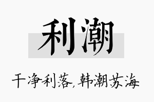 利潮名字的寓意及含义