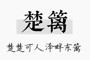 楚篱名字的寓意及含义