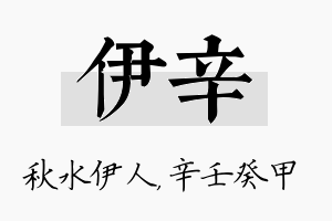 伊辛名字的寓意及含义