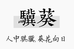 骥葵名字的寓意及含义