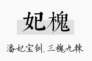 妃槐名字的寓意及含义