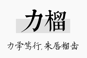 力榴名字的寓意及含义