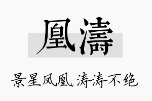 凰涛名字的寓意及含义