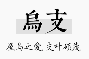 乌支名字的寓意及含义