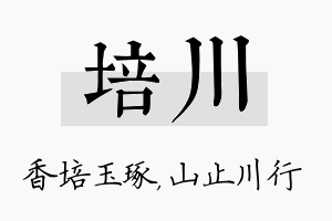 培川名字的寓意及含义