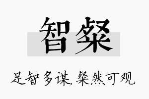 智粲名字的寓意及含义