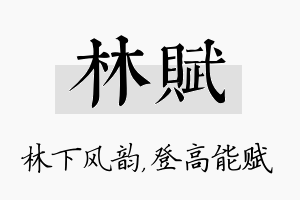 林赋名字的寓意及含义