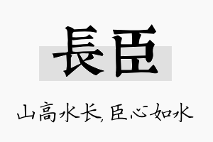 长臣名字的寓意及含义