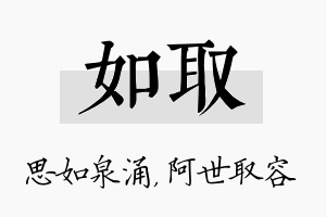 如取名字的寓意及含义