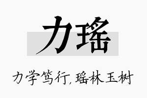 力瑶名字的寓意及含义