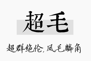 超毛名字的寓意及含义