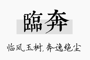 临奔名字的寓意及含义