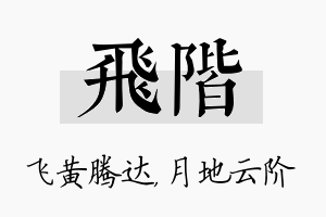 飞阶名字的寓意及含义