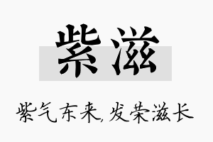 紫滋名字的寓意及含义