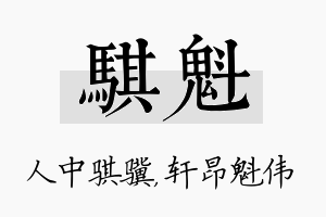 骐魁名字的寓意及含义