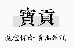 宝贡名字的寓意及含义