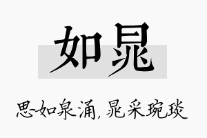 如晁名字的寓意及含义