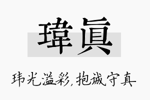 玮真名字的寓意及含义