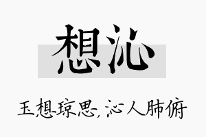 想沁名字的寓意及含义