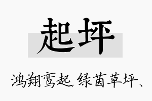 起坪名字的寓意及含义