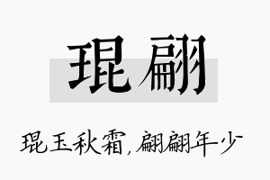 琨翩名字的寓意及含义