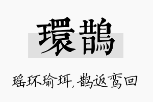 环鹊名字的寓意及含义