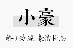 小豪名字的寓意及含义