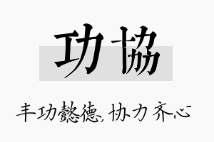 功协名字的寓意及含义