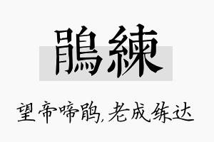 鹃练名字的寓意及含义