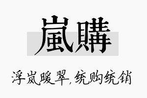 岚购名字的寓意及含义