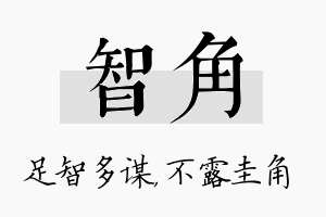 智角名字的寓意及含义