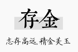 存金名字的寓意及含义