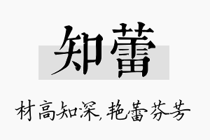 知蕾名字的寓意及含义