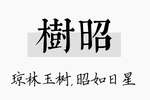 树昭名字的寓意及含义