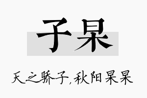 子杲名字的寓意及含义