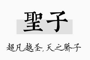 圣子名字的寓意及含义