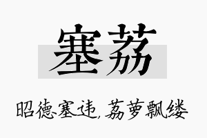 塞荔名字的寓意及含义