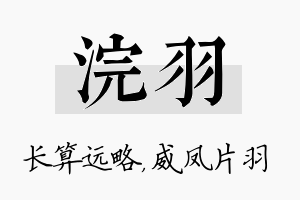 浣羽名字的寓意及含义