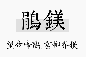 鹃镁名字的寓意及含义