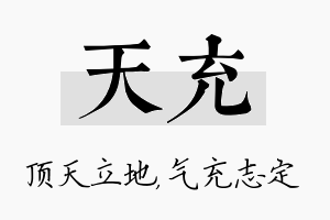 天充名字的寓意及含义