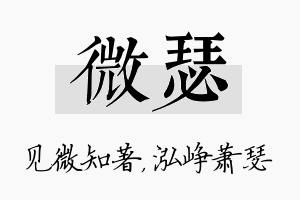 微瑟名字的寓意及含义