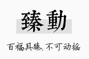 臻动名字的寓意及含义